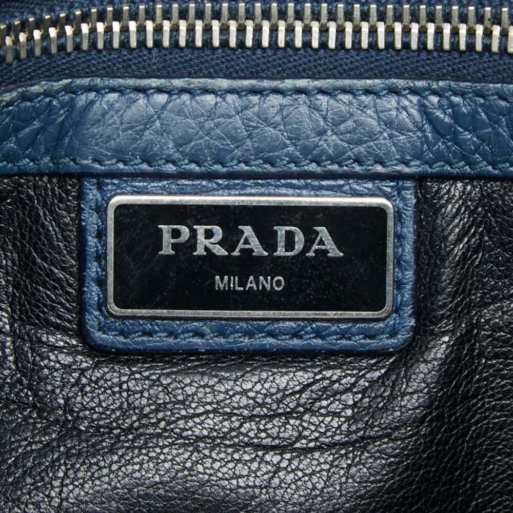 PRADA Blue Leather Shoulder Bag - Picture 7 of 8